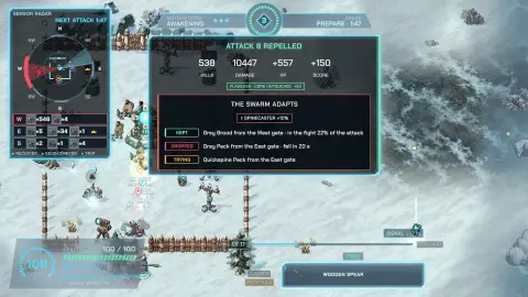 The swarm report listing what the enemy kept, dropped and is trying next.